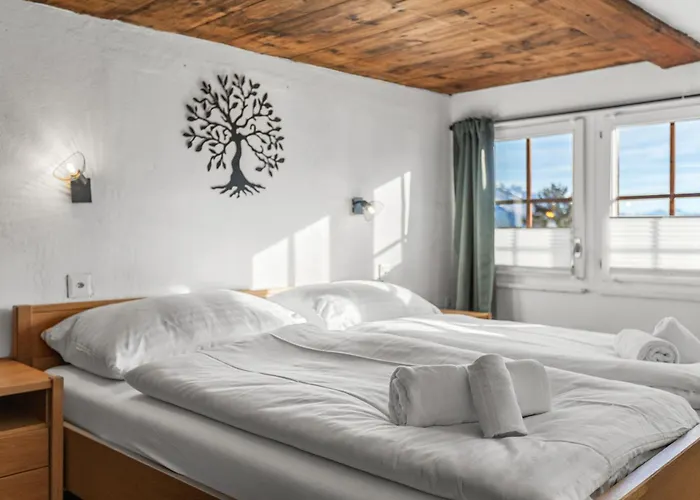 Historic Charming House 10 Min From Dağ evi Crans-Montana